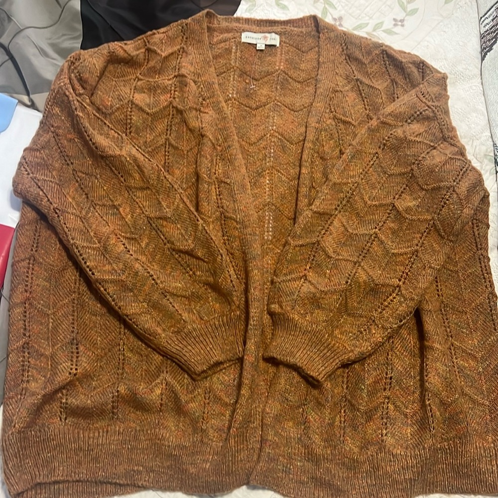 NWOT sweater burnt orange cardigan